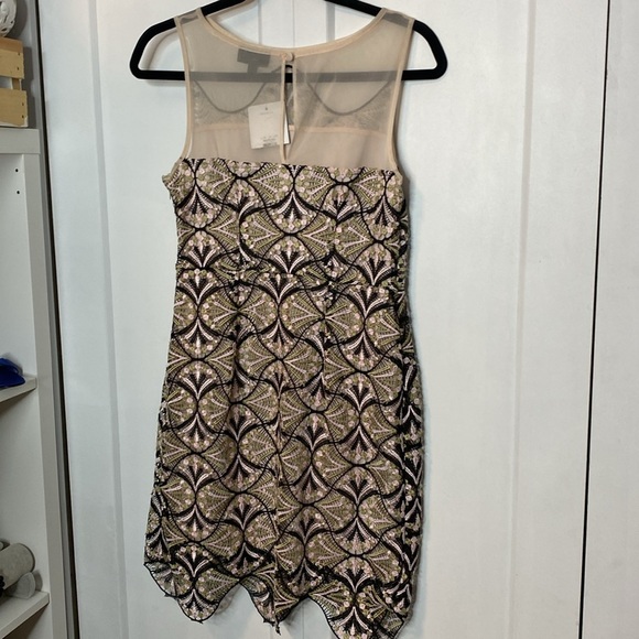 Topshop | Embroidered Lace Dress - Pink Cream Sage Green Blacks - US6 - Mesh upp - Picture 9 of 9